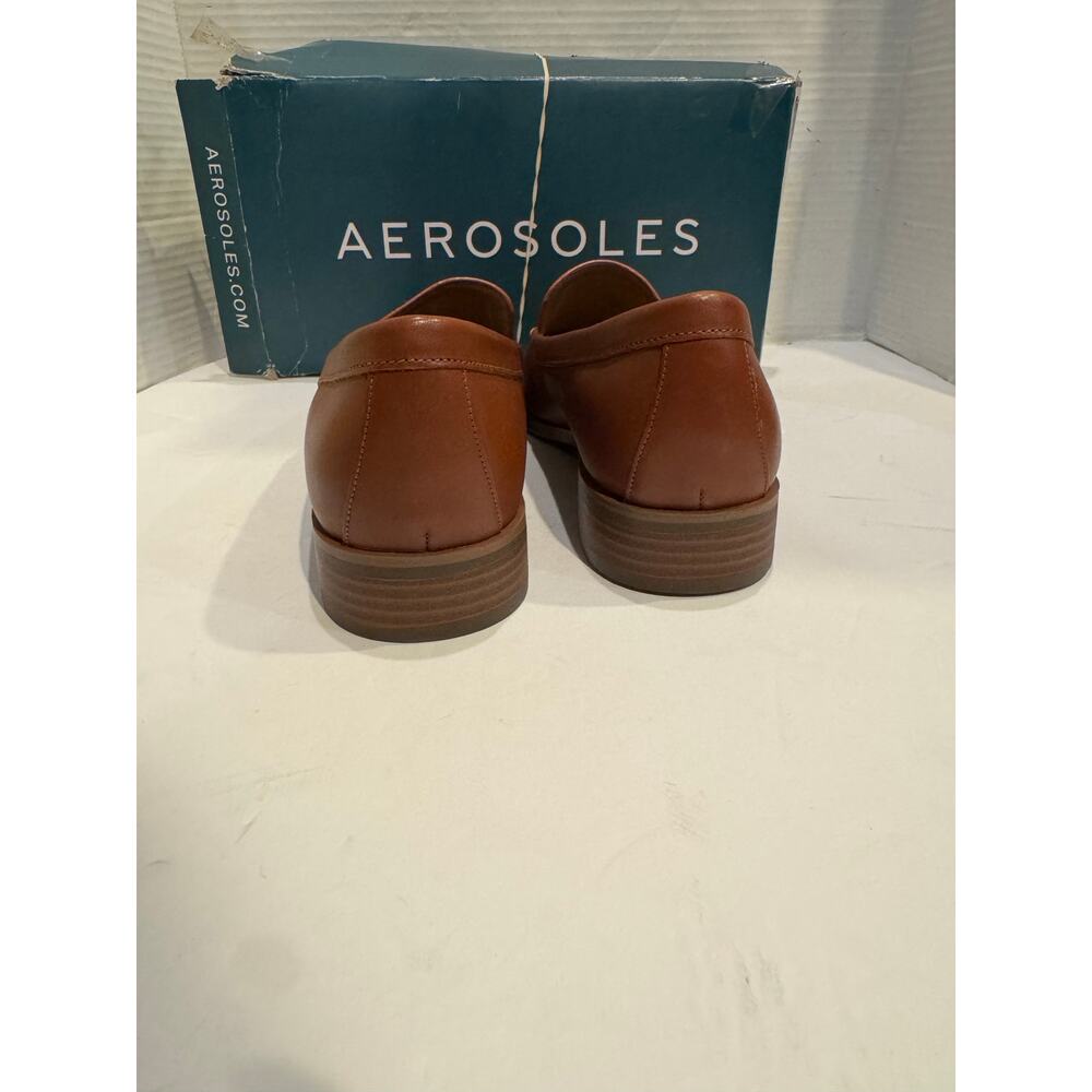 Aerosoles Womens East Side loafer shoe dark Tan, 9W new - Picture 3 of 8